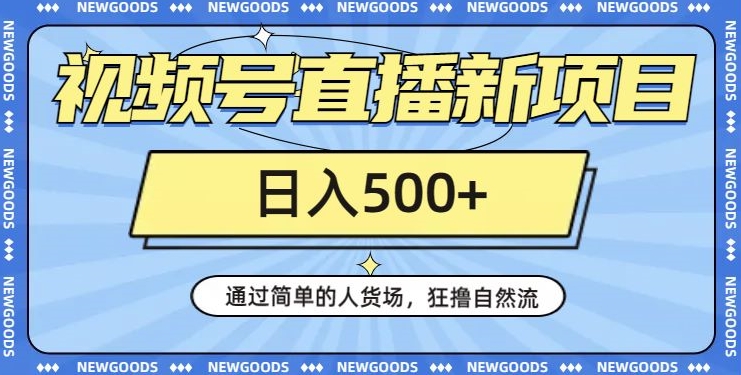 视频号直播新项目，通过简单的人货场，狂撸自然流，日入500+【260G资料】-鱼梓小栈
