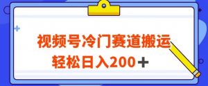 视频号最新冷门赛道搬运玩法，轻松日入200+【揭秘】-鱼梓小栈