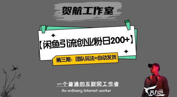 第三期：暴力引流，无脑搬运，闲鱼创业粉引流一天200+，更新全自动发货的团队闭环模式【揭秘】-鱼梓小栈