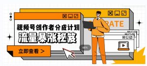 一条视频收益3000+，一条作品涨粉2000+，视频号流量爆炸·的秘籍-鱼梓小栈