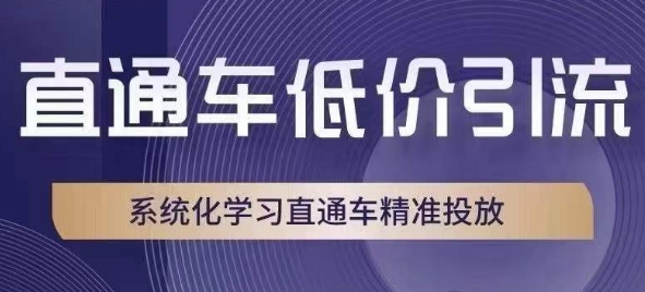直通车低价引流课，系统化学习直通车精准投放-鱼梓小栈