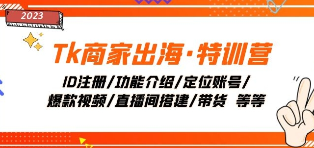 Tk商家出海·特训营：ID注册/功能介绍/定位账号/爆款视频/直播间搭建/带货-鱼梓小栈