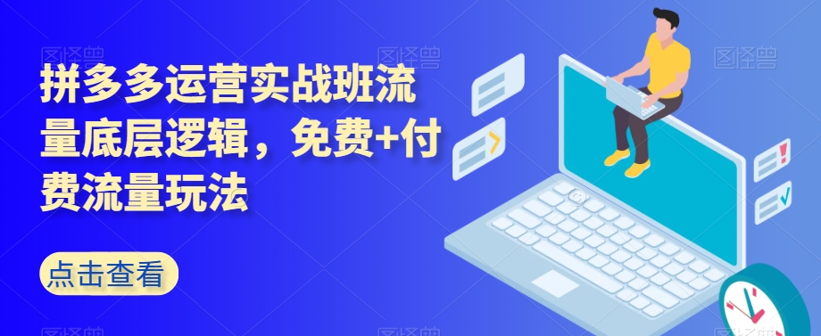 拼多多运营实战班流量底层逻辑，免费+付费流量玩法-鱼梓小栈
