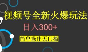 视频号最新爆火玩法，日入300+，简单操作无门槛【揭秘】-鱼梓小栈