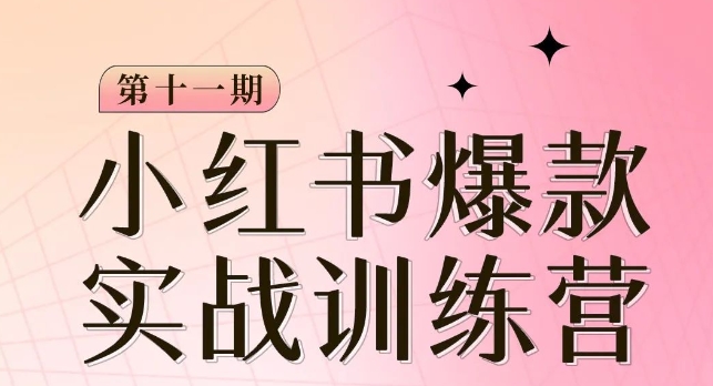 小红书博主爆款训练营第11期，手把手教你从0-1做小红书，从定位到起号到变现-鱼梓小栈