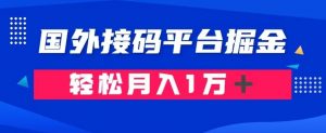 通过国外接码平台掘金:成本1.3,利润10+,轻松月入1万+【揭秘】-鱼梓小栈