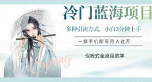 冷门蓝海项目，操作简单，小白3分钟上手，多种引流方式，保姆式全流程教学【揭秘】-鱼梓小栈