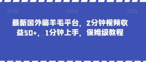 最新国外薅羊毛平台，2分钟视频收益50+，1分钟上手，保姆级教程【揭秘】-鱼梓小栈
