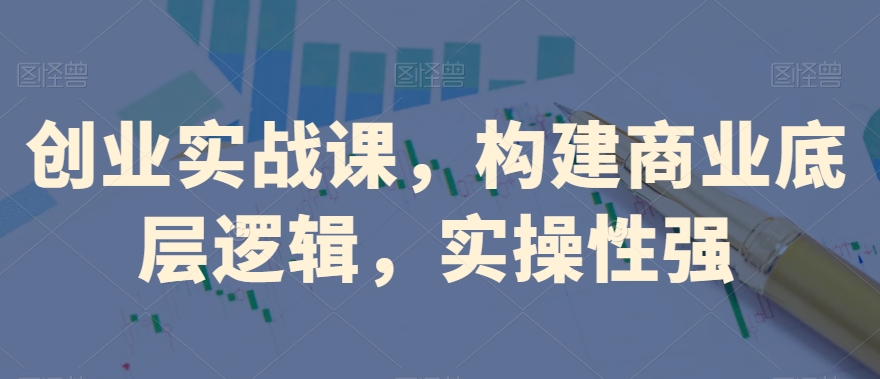 创业实战课，​构建商业底层逻辑，实操性强-鱼梓小栈
