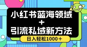 小红书蓝海虚拟＋引流私域新方法，100%不限流，日入轻松1000＋，小白无脑操作【揭秘】-鱼梓小栈