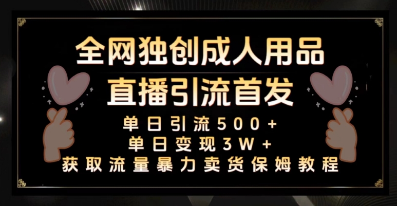 全网独创真人主播+无人直播单日引流500+，橙人用品暴力卖货单日变现3W+保姆似教学2.0【揭秘】-鱼梓小栈