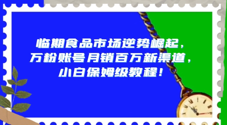 临期食品市场逆势崛起，万粉账号月销百万新渠道，小白保姆级教程【揭秘】-鱼梓小栈