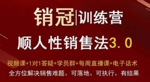 爆款!销冠训练营3.0之顺人性销售法,全方位解决销售难题、可落地、可执行、有结果-鱼梓小栈
