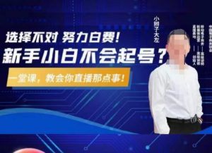 大左教您从0到1做直播带货，选择不对，努力白费，5小时课程搞定那点事，解决你起号问题-鱼梓小栈