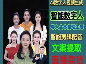伍老师Ai数字人快速剪辑制作以及变现视频课-鱼梓小栈