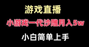 玩小游戏一代沙雕月入5w，爆裂变现，快速拿结果，高级保姆式教学【揭秘】-鱼梓小栈