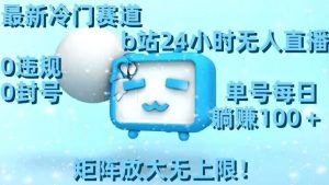 最新冷门赛道，b站24小时无人直播，0违规0封号，单号每日躺赚100＋，矩阵放大无上限【揭秘】-鱼梓小栈