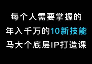 马大个的IP底层逻辑课，​每个人需要掌握的年入千万的10新技能，约会底层IP打造方法！-鱼梓小栈