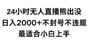 快手24小时无人直播熊出没，不封直播间，不违规，日入2000+，最适合小白上手，保姆式教学【揭秘】-鱼梓小栈