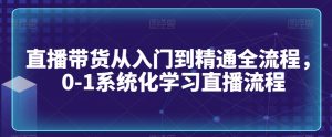 直播带货从入门到精通全流程，0-1系统化学习直播流程-鱼梓小栈