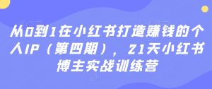 从0到1在小红书打造赚钱的个人IP(第四期),21天小红书博主实战训练营-鱼梓小栈