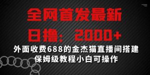全网首发最新，日撸2000+，外面收费688的金杰猫直播间搭建，保姆级教程小白可操作【揭秘】-鱼梓小栈