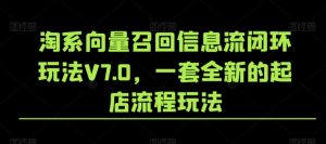 淘系向量召回信息流闭环玩法V7.0，一套全新的起店流程玩法-鱼梓小栈