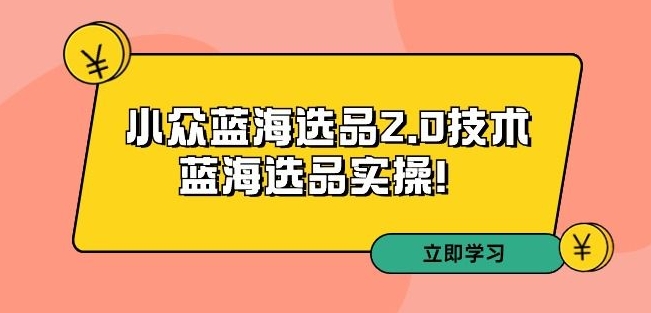 拼多多培训第33期：小众蓝海选品2.0技术-蓝海选品实操！-鱼梓小栈