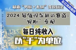 【私域流量最值钱】把“男粉”流量打到手,你便有无数种方法可以轻松变现,每日纯收入以“千”为单位-鱼梓小栈