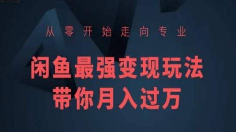 从零开始走向专业，闲鱼最强变现玩法带你月入过万-鱼梓小栈