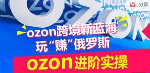 ozon跨境新蓝海玩“赚”俄罗斯，ozon进阶实操训练营-鱼梓小栈