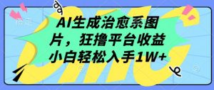 AI生成治愈系图片，狂撸平台收益，小白轻松入手1W+【揭秘】-鱼梓小栈