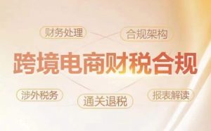 跨境老板财税合规特训营，规避财税风险、提升企业利润-鱼梓小栈