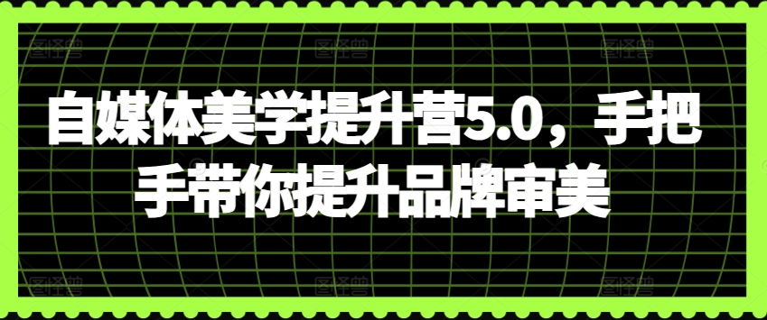 自媒体美学提升营5.0，手把手带你提升品牌审美-鱼梓小栈