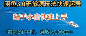 2024最新闲鱼无货源玩法，从0开始小白快手上手，每天2小时月收入过万【揭秘】-鱼梓小栈