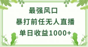 暴打前任小游戏无人直播单日收益1000+，收益稳定，爆裂变现，小白可直接上手【揭秘】-鱼梓小栈