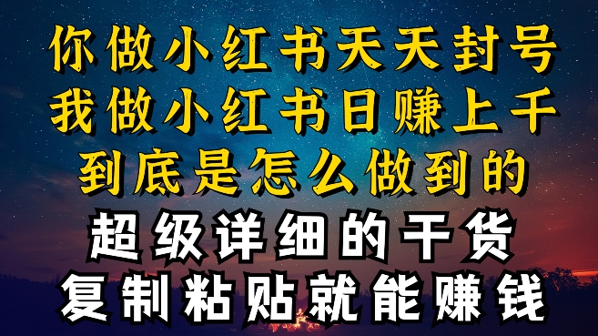 都知道小红书能引流私域变现，可为什么我能一天引流几十人变现上千，但你却频频封号违规被限流【揭秘】-鱼梓小栈