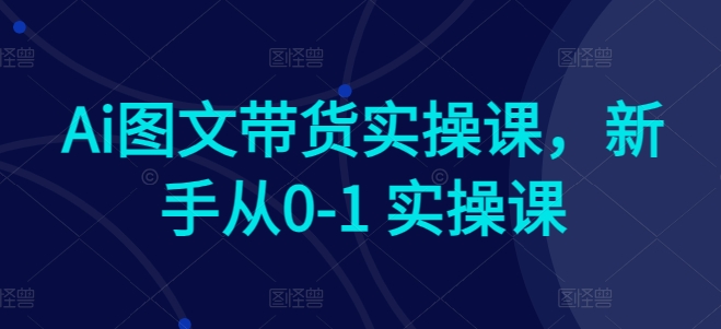 Ai图文带货实操课，新手从0-1 实操课-鱼梓小栈