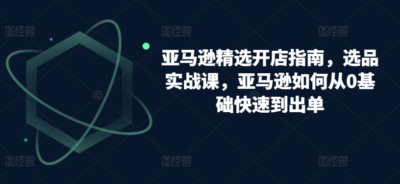 亚马逊精选开店指南，选品实战课，亚马逊如何从0基础快速到出单-鱼梓小栈