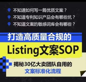 打造高质量合规的Listing文案SOP，掌握亚马逊文案工作的标准化-鱼梓小栈
