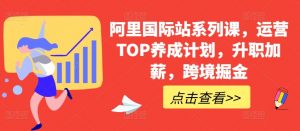 阿里国际站系列课，运营TOP养成计划，升职加薪，跨境掘金-鱼梓小栈
