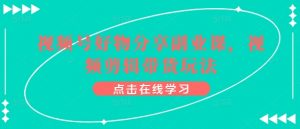 视频号好物分享副业课，视频剪辑带货玩法-鱼梓小栈