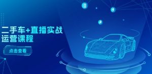 二手车+直播实战运营课程：直播推荐/短视频推荐/千川投放/直播全流程-鱼梓小栈