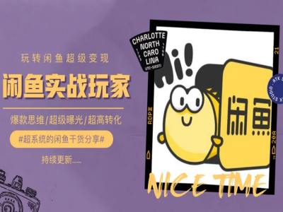 手把手教你0到1系统玩转闲鱼变现，爆款思维/超级曝光/超高转化-鱼梓小栈