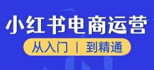 小红书电商运营课，从入门到精通，带你抓住又一个赚钱风口-鱼梓小栈