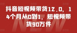 抖音短视频带货12.0，14个月从0到1，短视频带货90万件-鱼梓小栈