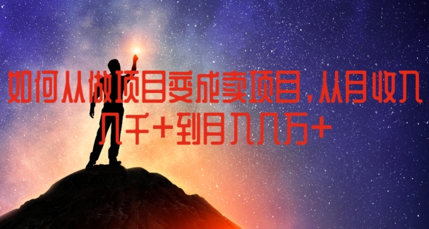 如何从做项目变成卖项目，从月收入几千到月入几万【揭秘】-鱼梓小栈