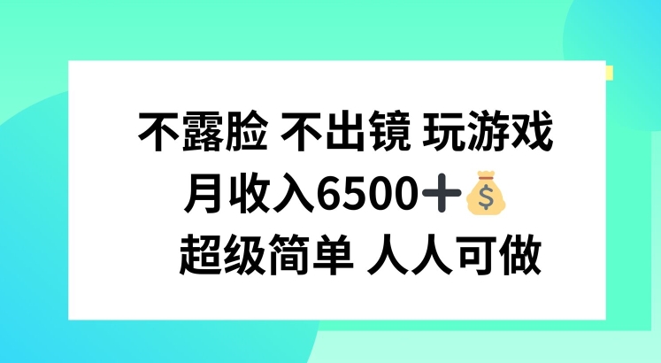 不露脸 不出境 玩游戏，月入6500 超级简单 人人可做【揭秘】-鱼梓小栈