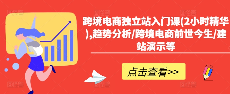 跨境电商独立站入门课(2小时精华),趋势分析/跨境电商前世今生/建站演示等-鱼梓小栈