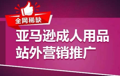 全网稀缺！亚马逊成人用品站外营销推广，​教你引爆站外流量，开启爆单模式-鱼梓小栈